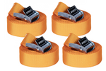 Set di quattro cinghie di trasporto KAMAR da 3 m/25 mm/2,5 t con tenditore, cinghie monoblocco per reggiatura