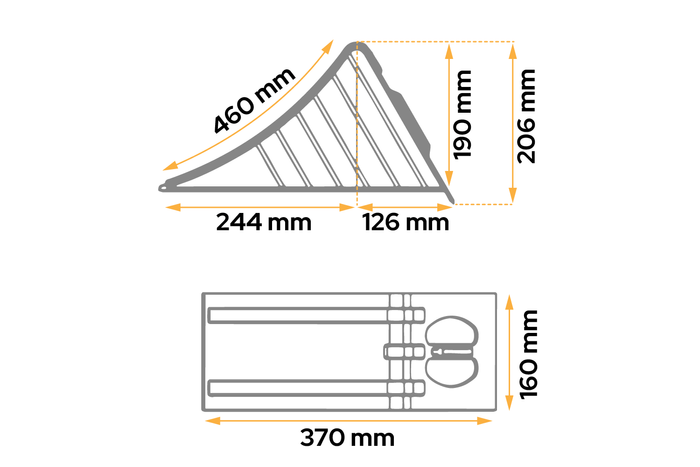 Blocca ruota AL-KO H: metallo UK46 da 206 mm
