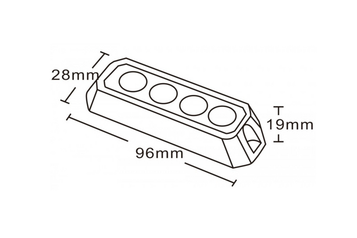 Lampada di segnalazione a LED KAMAR LW0025-ALR-1, luce lampeggiante arancione.
