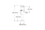 Supporto per manovella estensibile KNOTT LF3101 per rimorchio pianale da 1300 kg, 425-675 mm