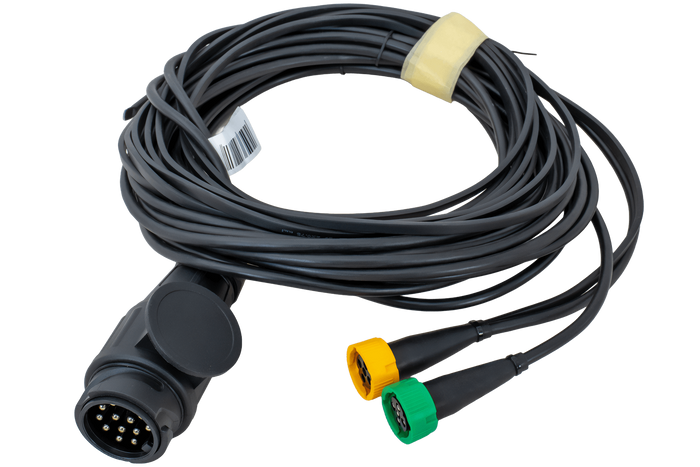 Impianto elettrico MANTES, cablaggio rimorchio, 5,2 m, spina 13 PIN, 2 baionette 5 PIN