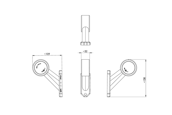 Faro di posizione laterale a LED HORPOL LD 725/L, sinistro