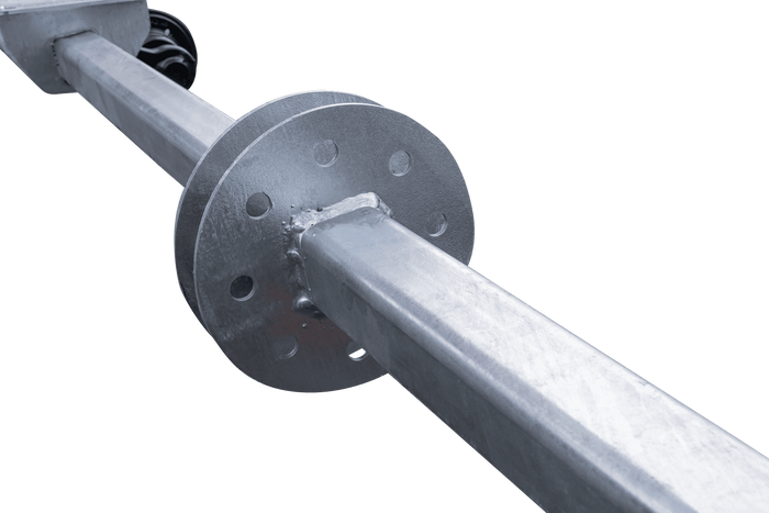 Asse KNOTT VG7-L non frenato per rimorchio 750kg 1607mm 2027mm 4x100