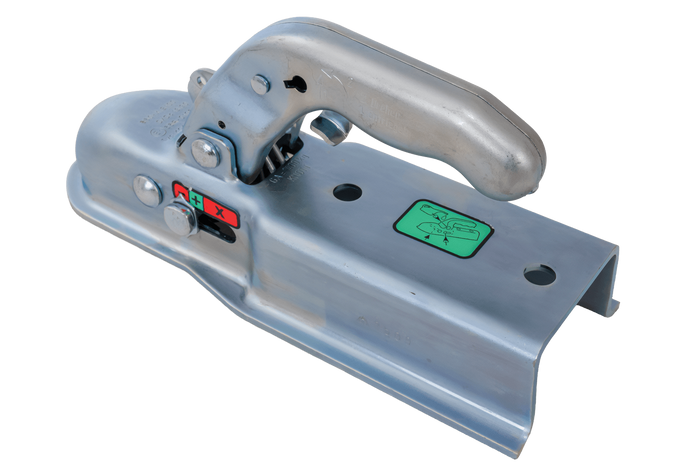 Gancio a sfera KNOTT KQ14-C per rimorchio da 1400 kg con timone quadrato da 70 mm