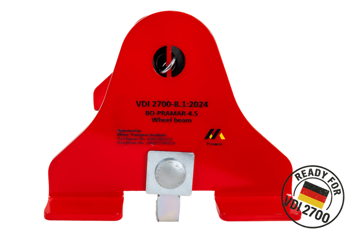 Blocca ruota per carro attrezzi PRAMAR Radstopper VDI 2700 rosso - regolabile, universale