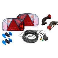 Set luci: luci posteriori ASPÖCK + luci di posizione laterali ASPÖCK + cablaggio MANTES 7m 13 PIN + connettori rapidi