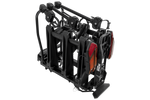 Inter Pack Velox 3 LED - portabici pieghevole da gancio di traino per 3 biciclette con luci a LED (nero)