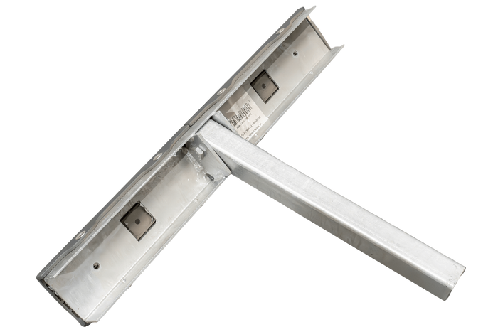 Supporto laterale piatto UNITRAILER, lunghezza 59 cm, altezza 40 cm, per rimorchio per barca, GRIGIO