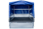 RIMORCHIO TRASPORTO COSE 750 KG UNITRAILER GARDEN TRAILER 264 KIPP CON RUOTINO CENTINA E TELO BLU