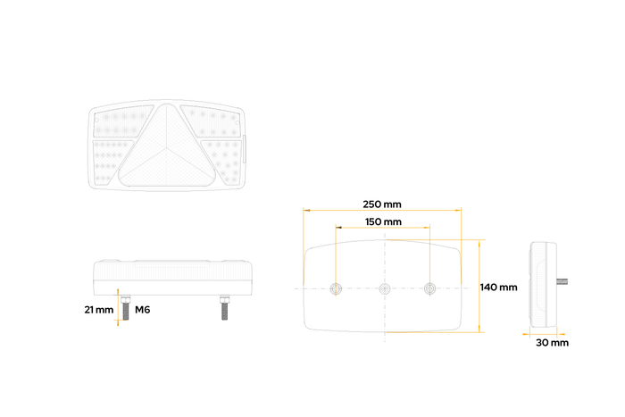 ASPÖCK 41-131 Fanale posteriore a LED, 7 funzioni, destro