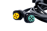 Impianto elettrico MANTES, cablaggio rimorchio 4m, spina 7PIN, baionette 2x5PIN