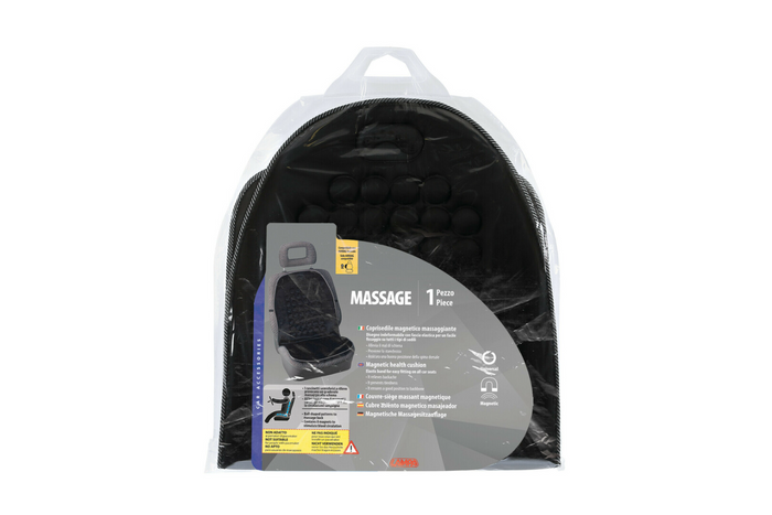 Cuscino massaggiante per sedile auto LAMPA, nero, effetto massaggio