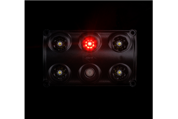 Lampada interna per auto a LED HORPOL LWD2157/CZ da 900 lm, nera, con interruttore e diodo rosso.