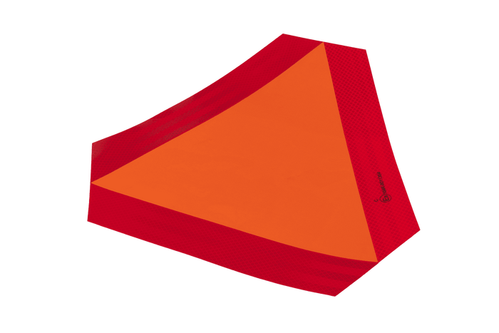 Adesivo riflettente HERMON, triangolo di emergenza a movimento lento, 300x120mm
