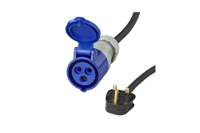 Adattatore con spina CEE e presa UK ProPlus 373522DE, cavo da 40 cm, 16 A, 230 V. 