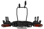 Inter Pack Velox 2 LED - portabici pieghevole da gancio traino per 2 biciclette con luci a LED (nero)