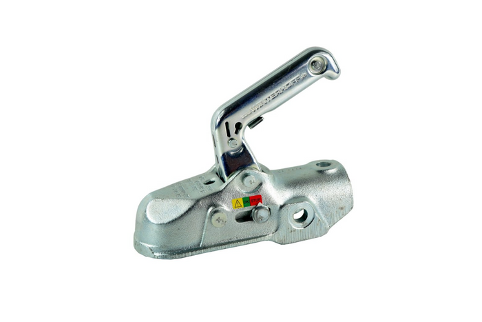 Gancio di traino WINTERHOFF WW 350 RC-K1414 per rimorchio da 3500 kg con timone in tubo da 60 mm, in ghisa.