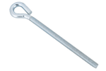 Gancio da cantiere DROMET HO M6x120 con estremità chiusa (occhiello)