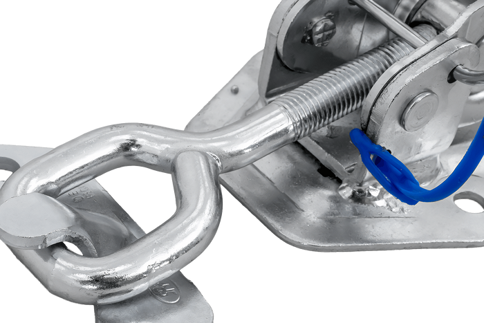 Gancio laterale con fissaggio STEELPRESS ZB-15A+Z-15, chiusura eccentrica completa del lato del rimorchio