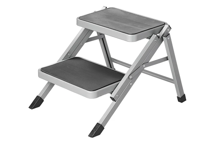 ProPlus 360823V01 Scaletta pieghevole da campeggio a due gradini, portata massima 150 kg