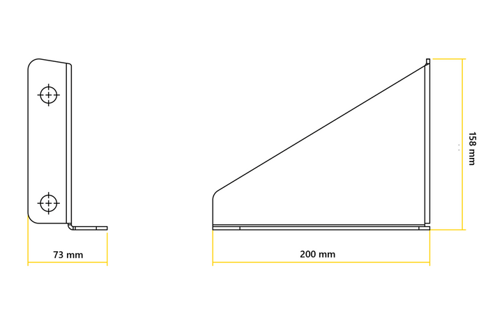 Maniglie laterali da 20 cm per il montaggio del serbatoio dell'acqua LOKHEN da 18 litri, 2 pz