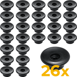 Rulli laterali per rimorchi TULPLAST per il fissaggio di coperture, reti, teloni, set da 26