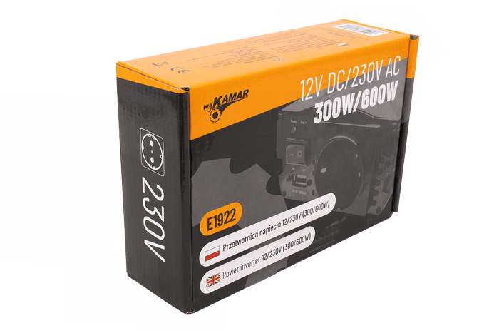 Convertitore di tensione 12V/230V (300/600W) KAMAR E1922