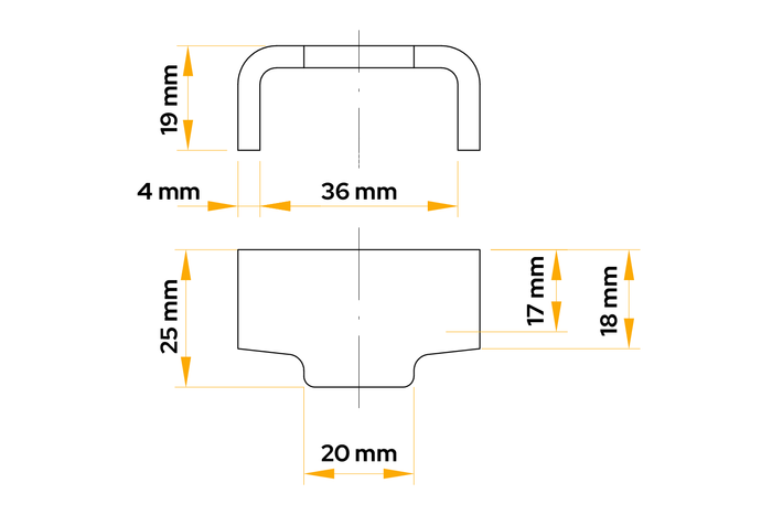 Supporto per gancio laterale WINTERHOFF BVG 90-A per gancio laterale del rimorchio