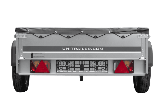 Rimorchio leggero 200x125 UNITRAILER GARDEN 201 KIPP con telone grigio