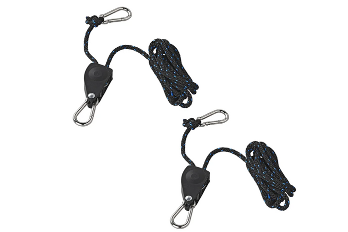 Set di due verricelli a fune metallica ProPlus 320054V01, paranco a fune con cricchetto, 2,5 m, 136 kg
