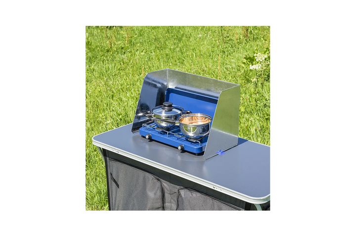 ProPlus 370340V03 Paravento pieghevole per fornelli da campeggio, bruciatori da 37-70 cm