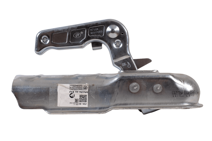 Gancio di traino a sfera STEELPRESS ZSK-0750C per rimorchio da 750 kg con timone tubolare da 50 mm