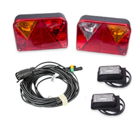 Set luci: luci posteriori DOBPLAST + luci laterali a LED DOBPLAST + cablaggio MANTES 7m 7 PIN