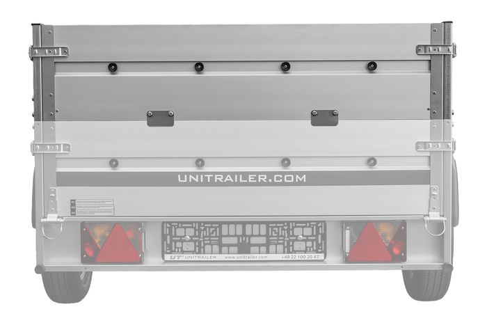 Sponde laterali in alluminio BIS per il rimorchio UNITRAILER GARDEN 230 KIPP ALU