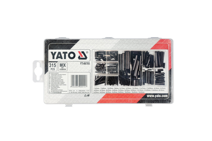 Set di perni a molla YATO YT-06785, misure miste, 315 pezzi
