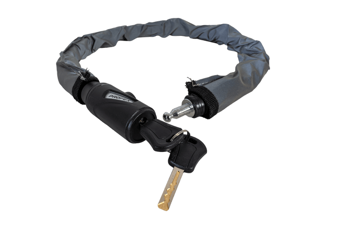 Lucchetto per bicicletta PROFEX Reflex con corazza in acciaio, lungo 70 cm.