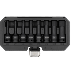 Bussole per chiavi a percussione esagonali YATO YT-1066 6-19 mm 8 pezzi.
