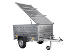 Rimorchio leggero 200x106 UNITRAILER GARDEN 200 KIPP con sponde BIS e copertura in alluminio
