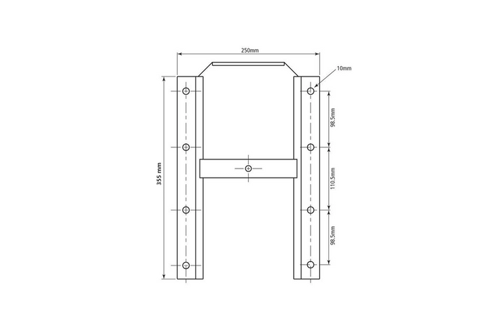 Tramoggia per cereali Tramoggia SPAREX per rimorchi agricoli 250x355mm