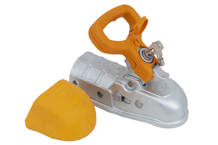 Gancio a sfera STEELPRESS BC-3500E-00-02+SD per rimorchio da 3500 kg con barra di traino in ghisa da 60,5 mm