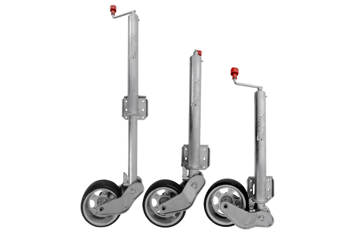 AL-KO 1223638 ruotino di appoggio automatico con maniglia 500kg 60mm 1010-1350mm