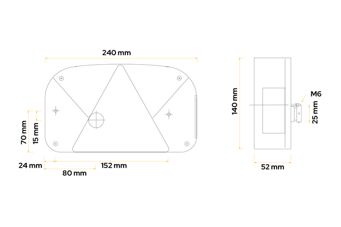 ASPÖCK Fanale posteriore Multipoint II, 6 funzioni, destro