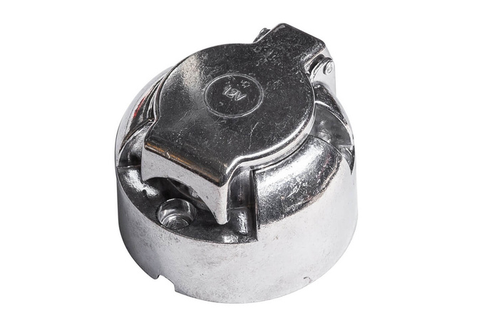 Presa UNITRAILER a 7 poli per gancio di traino, in metallo