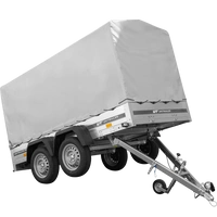 Rimorchio a due assi 264x125 UNITRAILER GARDEN 264/2 KIPP con telaio H-1100 e telone grigio