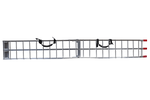 UNITRAILER ALR002 rampe pieghevoli in alluminio per rimorchi, 221 cm, portata 680 kg, con cinghia, set da 2