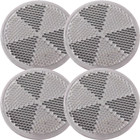 Riflettori bianchi autoadesivi rotondi DOBPLAST 60 mm, set di 4 riflettori