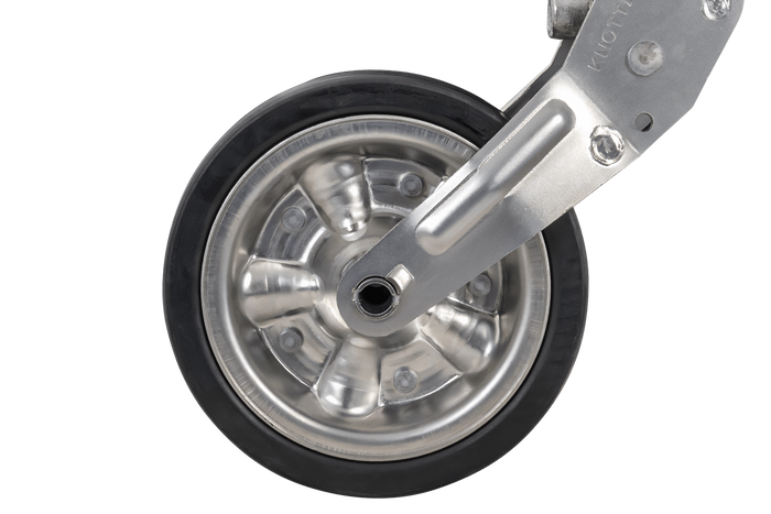 Ruota di spinta rinforzata KNOTT ATK60 con maniglia 350 kg 60 mm 785-1020 mm