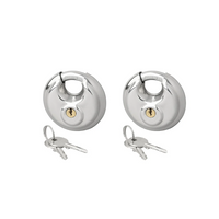 Set di due lucchetti rotondi ProPlus 341319S, con disco, 70 mm