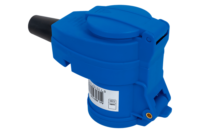 Spina angolata MANTES 2P+E CEE con presa aggiuntiva 16A 230V