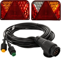 Luci posteriori a LED DOBPLAST DPT35 + cablaggio MANTES 7m 13 PIN
